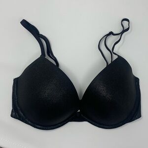 Victoria secret intimate padded plunge black bra 32DD